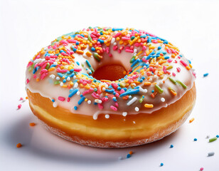 Delicious donut isolated on white background