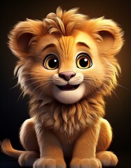 Obraz premium Niedlicher Löwe