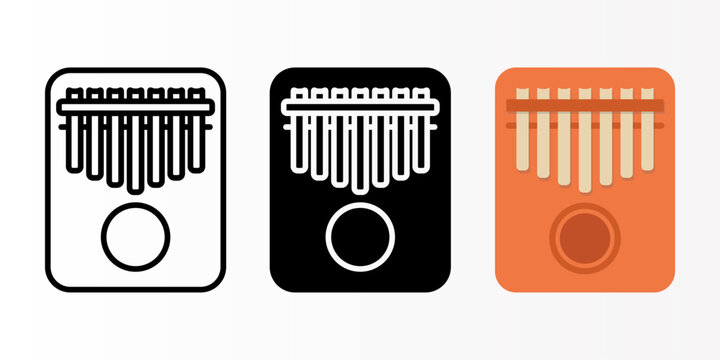 Kalimba icon set. kalimba sign. for mobile concept and web design. vector illustration on white background