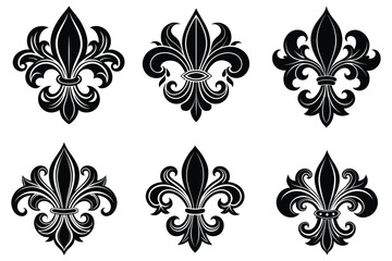 a silhouette of a classic fleur de lis design on © Bharoti Rani Roy