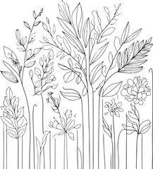 Eco-conscious imagery flower and leaf vector art using only line art 4.eps