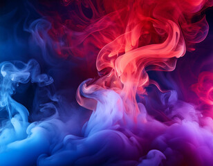 Obraz premium Color smoke on black background