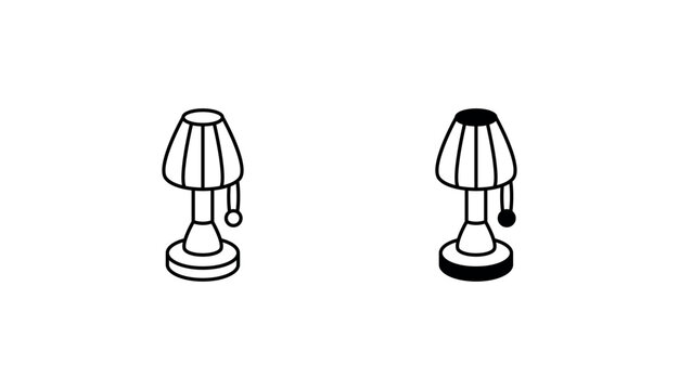Arc Lamp icon design with white background stock illustration
