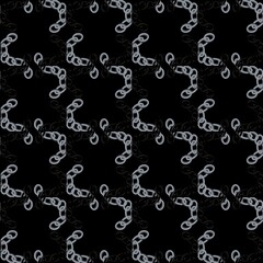 Intricate seamless pattern of textile design with abstract shapes on a dark background