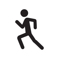 Running pictogram icon silhouette vector illustration design on white background.