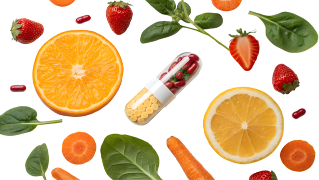 Fruits and vegetables on white or transparent background food flat design fruit salad environment glass - material design eggplant