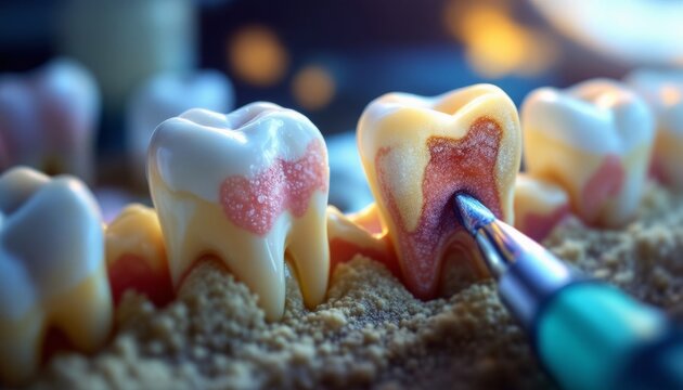 Dental Erosion: Microscopic View of Tooth Decay and Enamel Loss