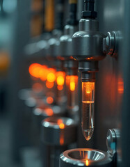 Industrial Process with Illuminated Liquid Dispensing System