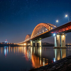 banghwa bridge at night korea