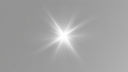 
Bright white flash shining