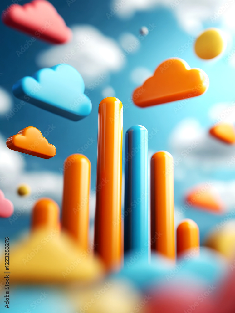 Poster strategic planning for data visualization success enhancing insights through colorful charts in a dy