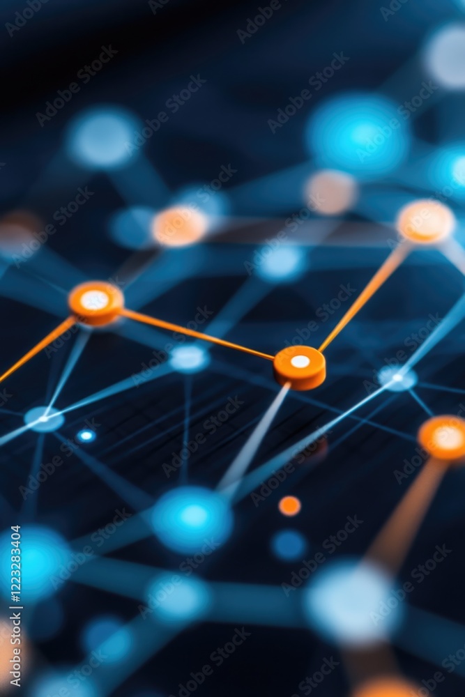 Poster strategic planning for future innovation analyzing data networks digital environment abstract visual