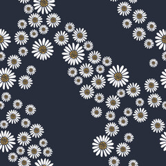 'zebra' daisy pattern in 2 colors