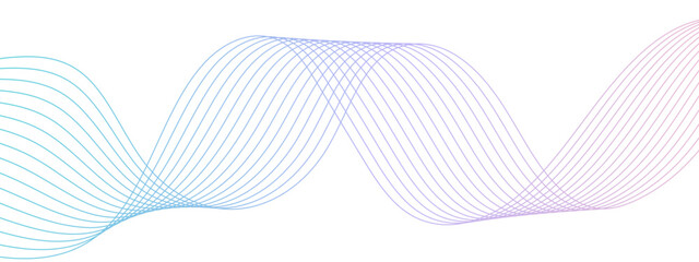  Abstract geometric wave line pattern, banner and design presentation. Colorful glowing frequency sound wave technology curve lines background. Modern stream wave background and Sound waves technology