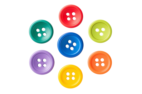 buttons isolated on white