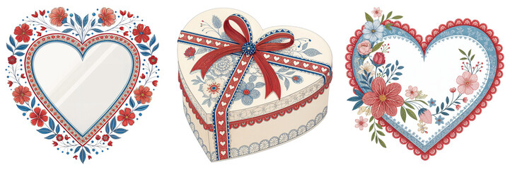 Decorative Heart-Shaped Gift Boxes for Celebrations