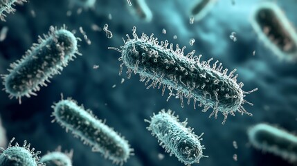 Fototapeta premium Microbial Genome Analysis visualization of nextgeneration sequencing techniques used in microbiology
