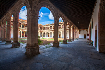 Fonseca College Renaissance Courtyard in Salamanca Castilla y Leon Spain