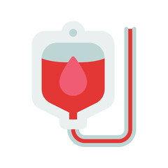 Blood bag icon vector flat