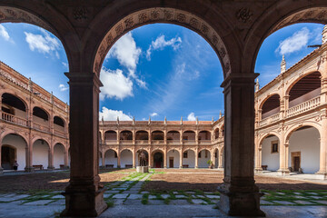 Fonseca College Renaissance Courtyard in Salamanca Castilla y Leon Spain