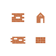 Brick wall icon vector