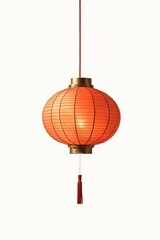 Fototapeta premium a close up of a red lantern hanging from a ceiling