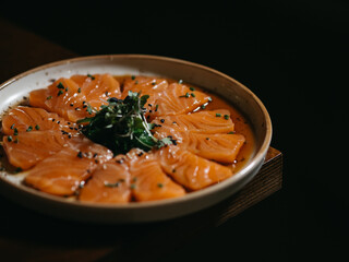 Salmon sashimi