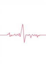 Fototapeta premium heartbeat line of a person with a red heart beater
