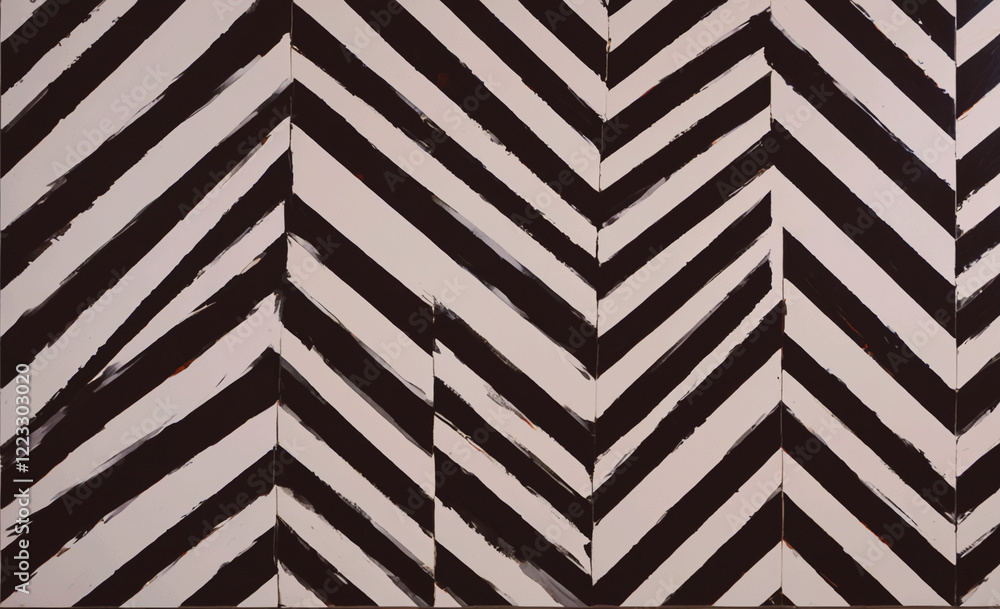 Poster a zebra print wall with black and white stripes. the stripes are very thin and the pattern is very i