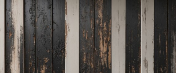 Charred and Weathered Vertical Wooden Planks Background Texture.