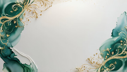 gradient lake green and gold accessories background