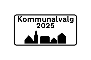 Danish municipalities elections 2025 called kommunalvag in Danish language - obrazy, fototapety, plakaty