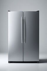 arafed refrigerator with two doors and a handle on the door