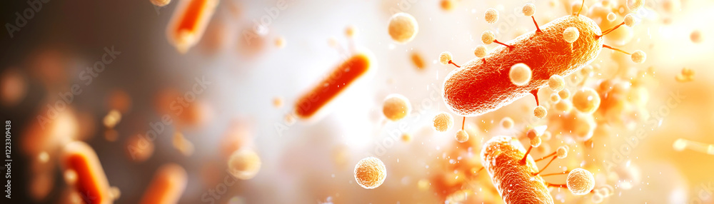 Poster exploring bacteria diversity in microbial ecosystems a close-up study of bacterial life in laborator