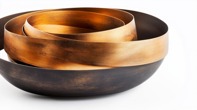 Smooth Gradient Bowls in Dark Bronze and Light Bronze