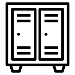 School Locker Icons For Design Elements 