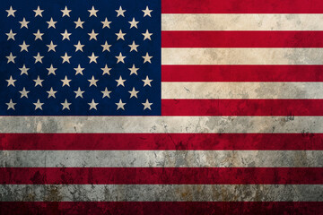 Naklejka premium Grungy american flag background. Independence Day 4th of July. Memorial Day.