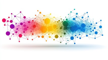 Abstract Colorful Network Connection Graphic
