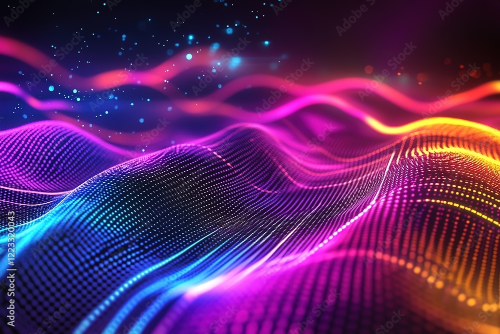 Poster abstract colorful wave pattern background