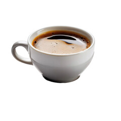 Fototapeta premium Taza de café expresso en un fondo transparente