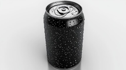 Black Soda Can with Condensation