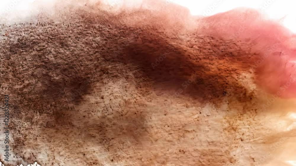 Poster abstract blend of earthy tones showcases artistic expression in mixed media artwork created in a stu