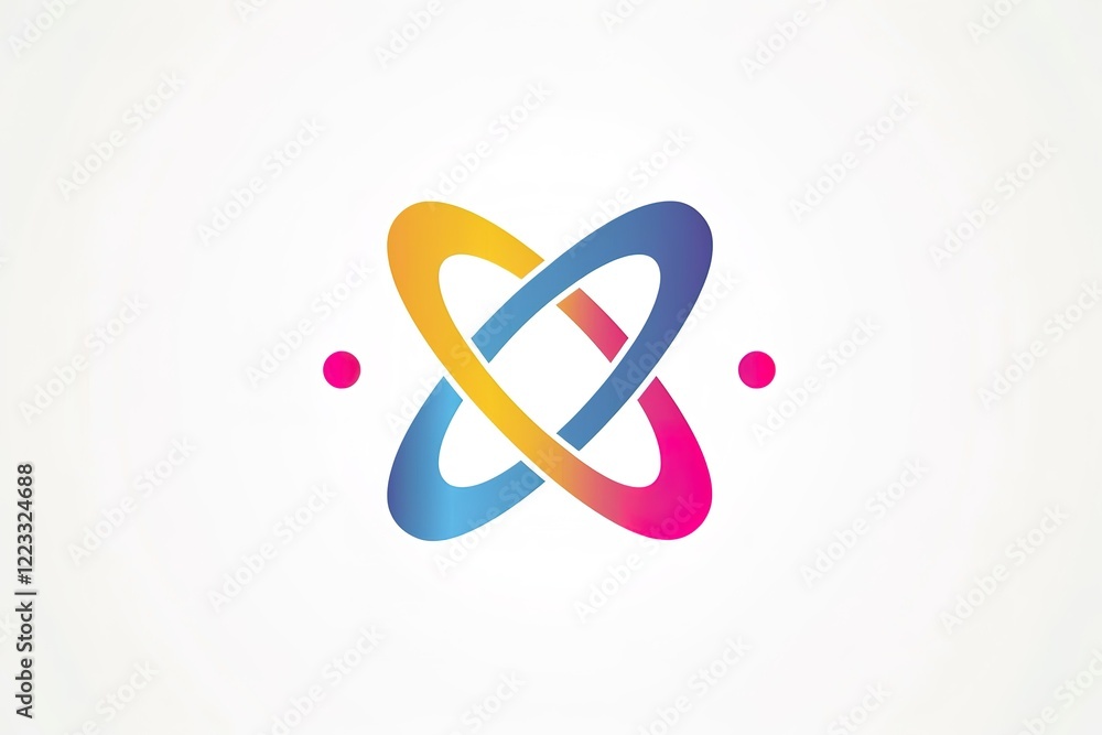Aufkleber abstract colorful interconnected design element