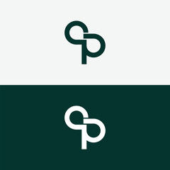 PQ or QP abstract outstanding professional business awesome artistic branding company different colors illustration logo
