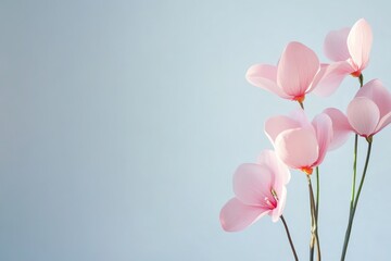 Elegant Arrangement Of Pink Flowers In Soft Sunlight
