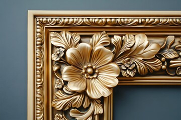 Ornate golden frame corner detail.