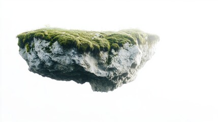 Floating Island with Green Moss