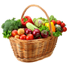 Market Basket Icon Isolated on Transparent Background