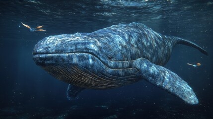 Fototapeta premium Majestic Humpback Whale Underwater