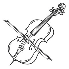 Obraz premium cello image on a white background 